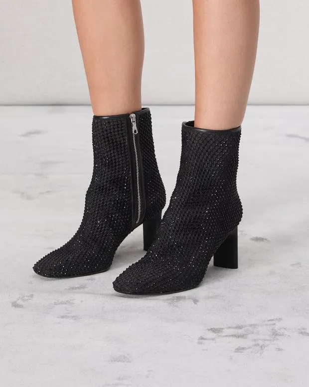 Women Boots Rag and Bone Aja Diamante Boot Black Denim