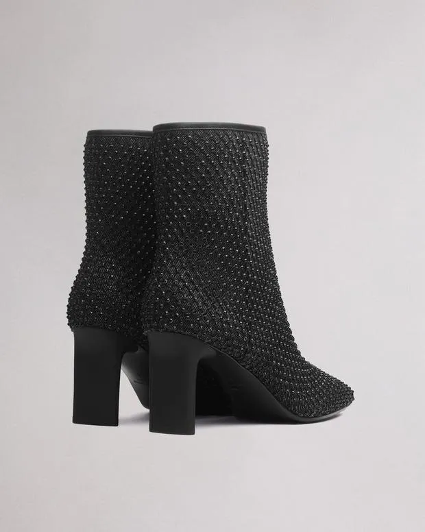 Women Boots Rag and Bone Aja Diamante Boot Black Denim