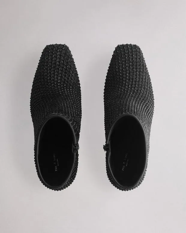Women Boots Rag and Bone Aja Diamante Boot Black Denim