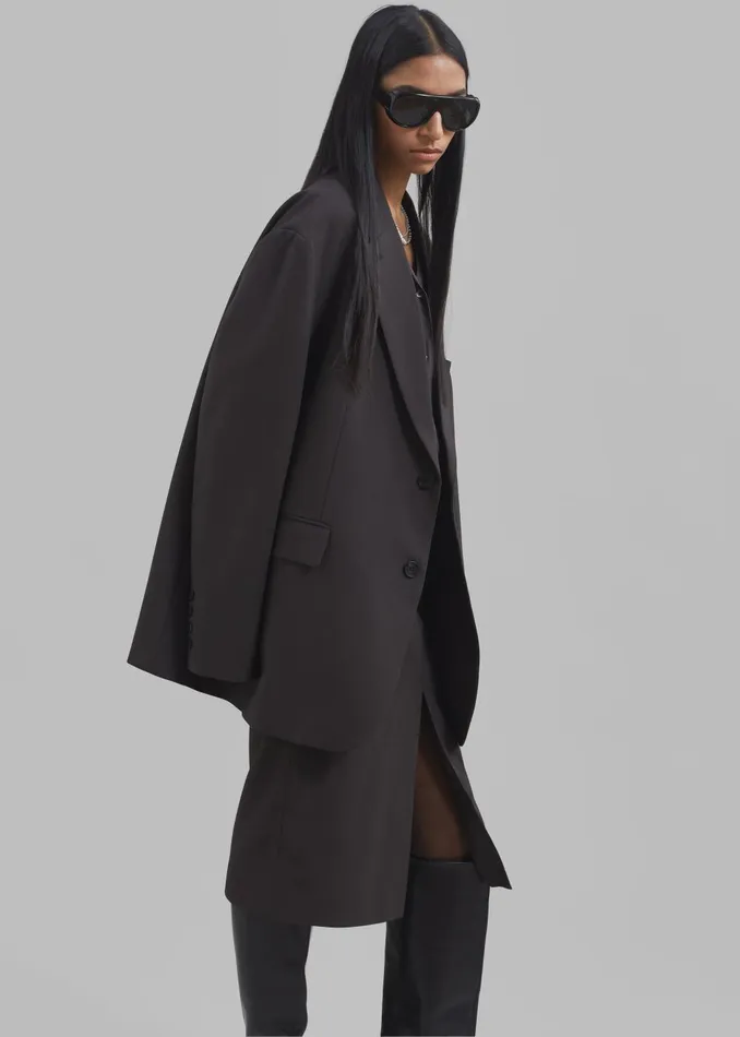 Women Brooklyn Blazer 8211 Charcoal The Frankie Shop Outerwear