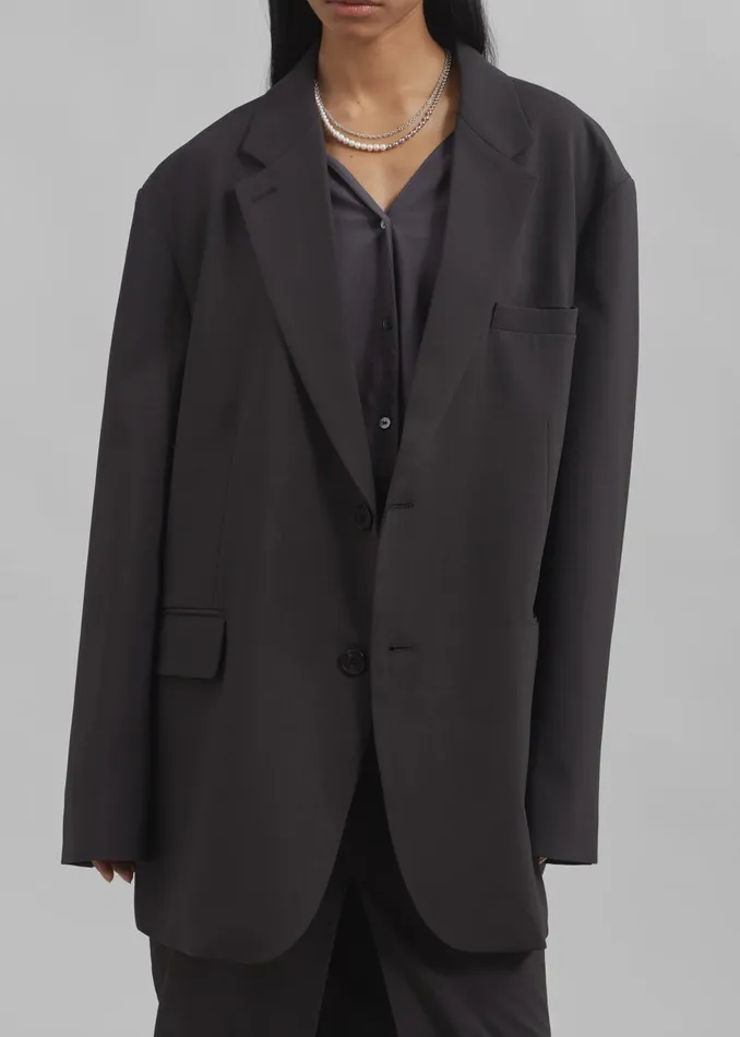 Women Brooklyn Blazer 8211 Charcoal The Frankie Shop Outerwear