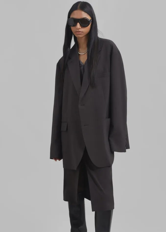 Women Brooklyn Blazer 8211 Charcoal The Frankie Shop Outerwear