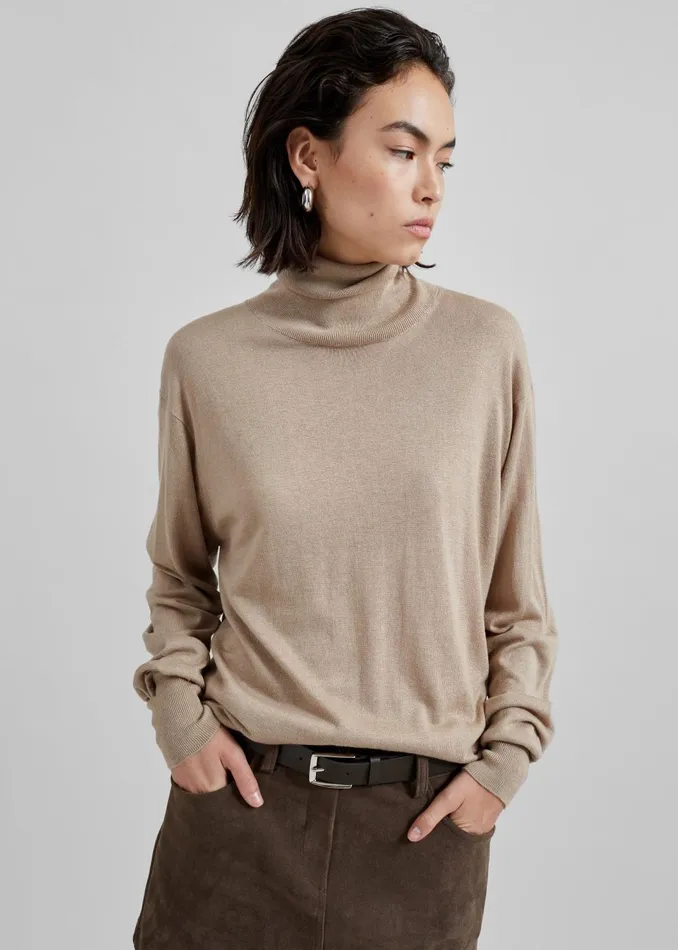 Women By Malene Birger Mohsen Turtleneck 8211 Nomad The Frankie Shop Knitwear