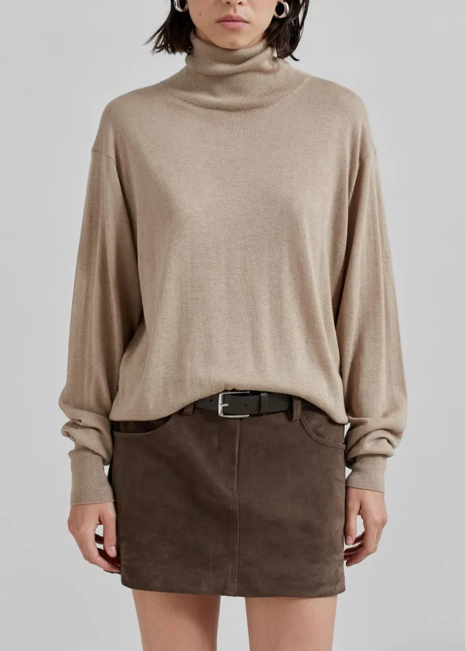 Women By Malene Birger Mohsen Turtleneck 8211 Nomad The Frankie Shop Knitwear