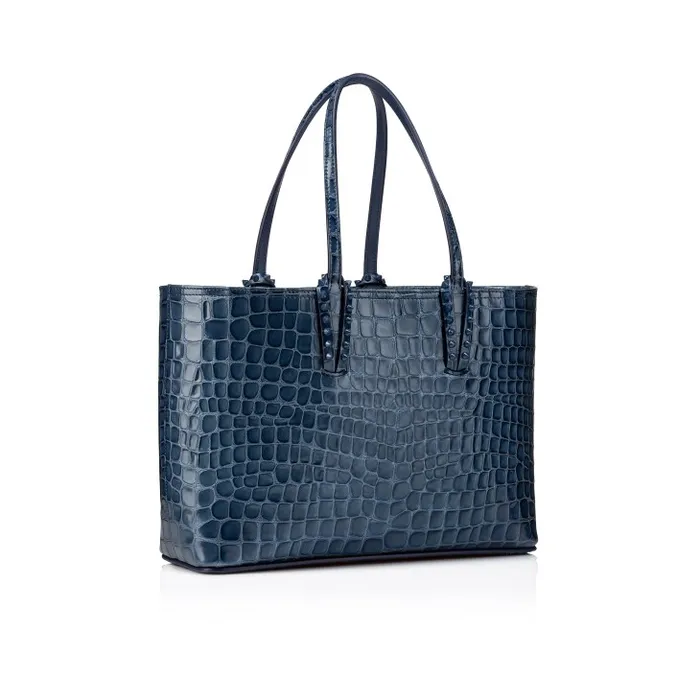Women Cabata Small Tote Bag 8211 Alligator Embossed Calf Leather 8211 Denim Christian Louboutin Totes