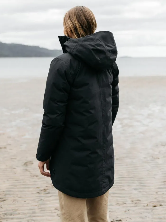 Women Caelus Waterproof Parka Black Finisterre Jackets Coats and Gilets