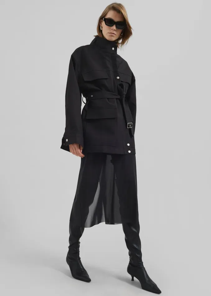 Women Cairo Safari Jacket 8211 Black The Frankie Shop Outerwear