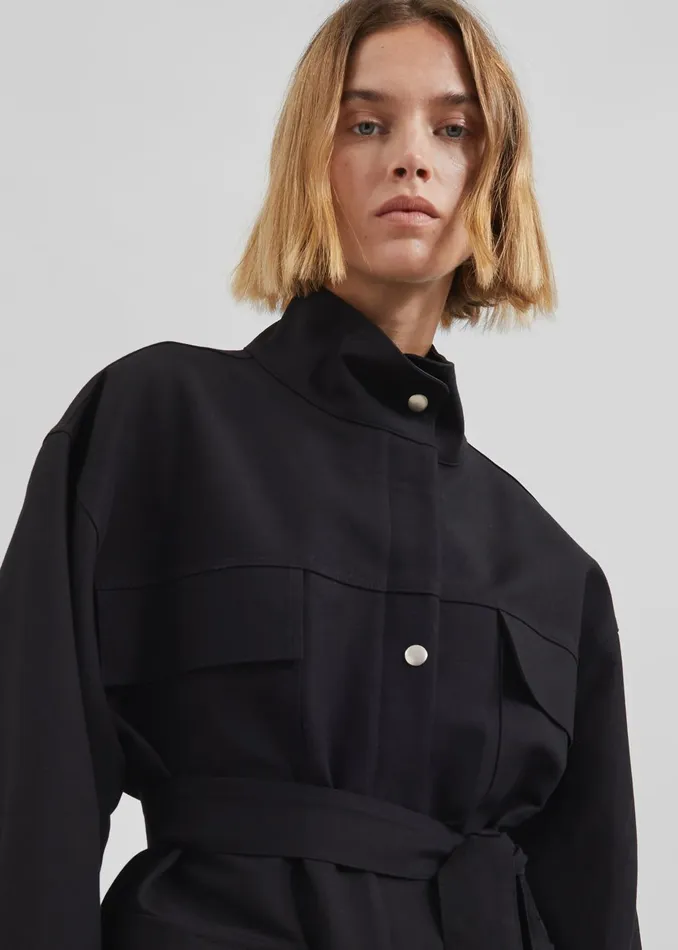 Women Cairo Safari Jacket 8211 Black The Frankie Shop Outerwear