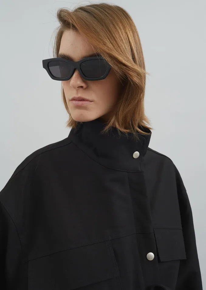 Women Cairo Safari Jacket 8211 Black The Frankie Shop Outerwear