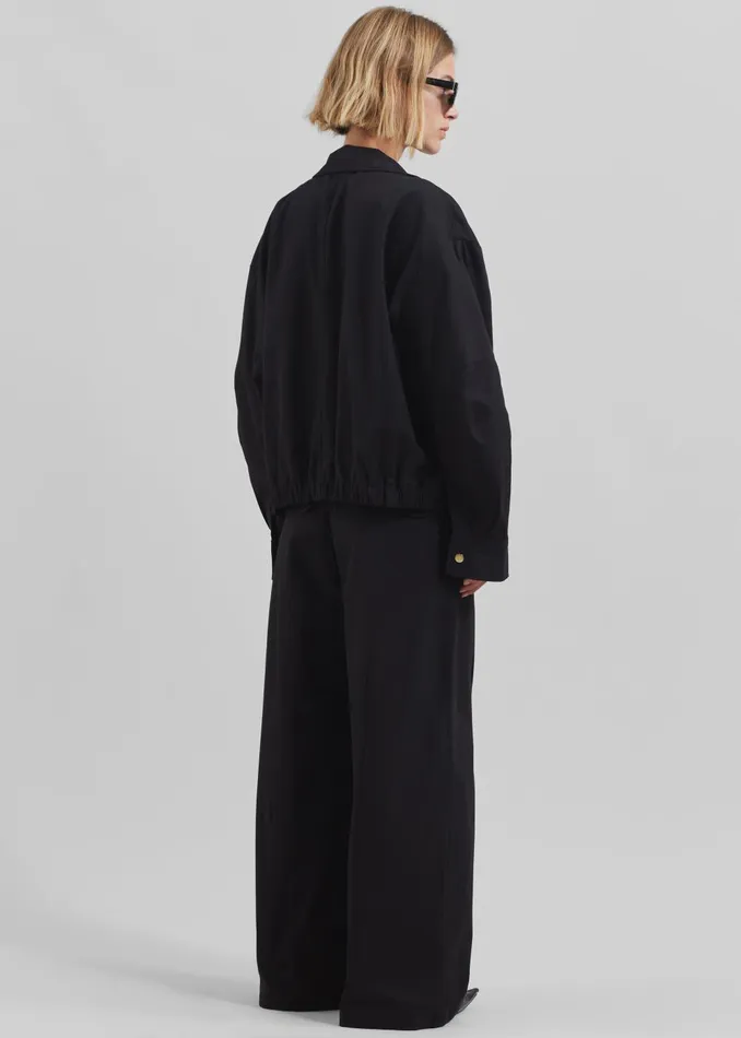 Women Calix Wide Leg Pants 8211 Black The Frankie Shop Bottoms
