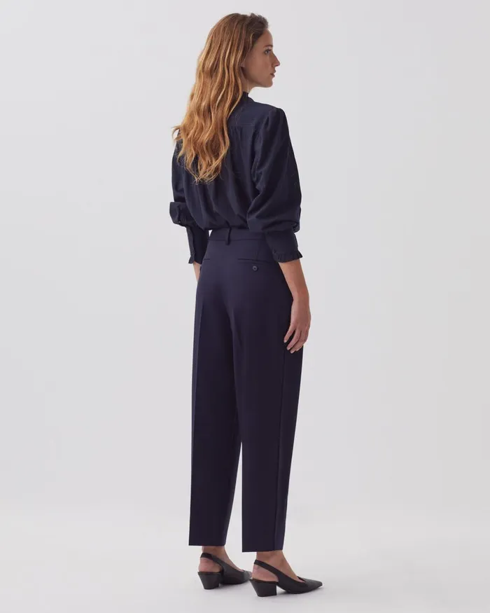 Women Camille 8211 Pleated Trousers Night Sky Comptoir Des Cotonniers Trousers