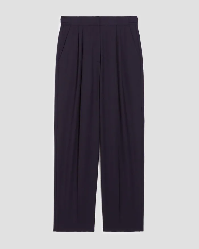 Women Camille 8211 Pleated Wool Trousers Night Sky Comptoir Des Cotonniers Trousers Women Camille 8211 Pleated Wool Trousers Night Sky Comptoir Des Cotonniers Trousers