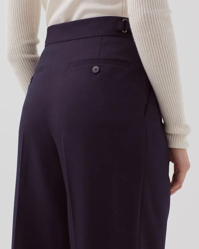 Women Camille 8211 Pleated Wool Trousers Night Sky Comptoir Des Cotonniers Trousers Women Camille 8211 Pleated Wool Trousers Night Sky Comptoir Des Cotonniers Trousers