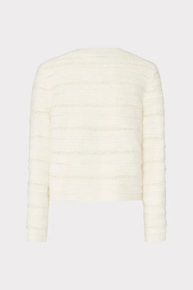 Women Cardigans Milly Textured Knit Cardigan Ecru Women Cardigans Milly Textured Knit Cardigan Ecru