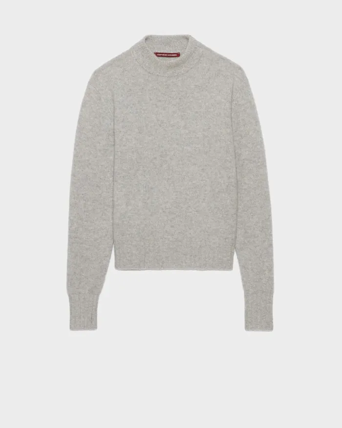 Women Cashmere Polo Neck Jumper Light Grey Knit Comptoir Des Cotonniers Knit Women Cashmere Polo Neck Jumper Light Grey Knit Comptoir Des Cotonniers Knit