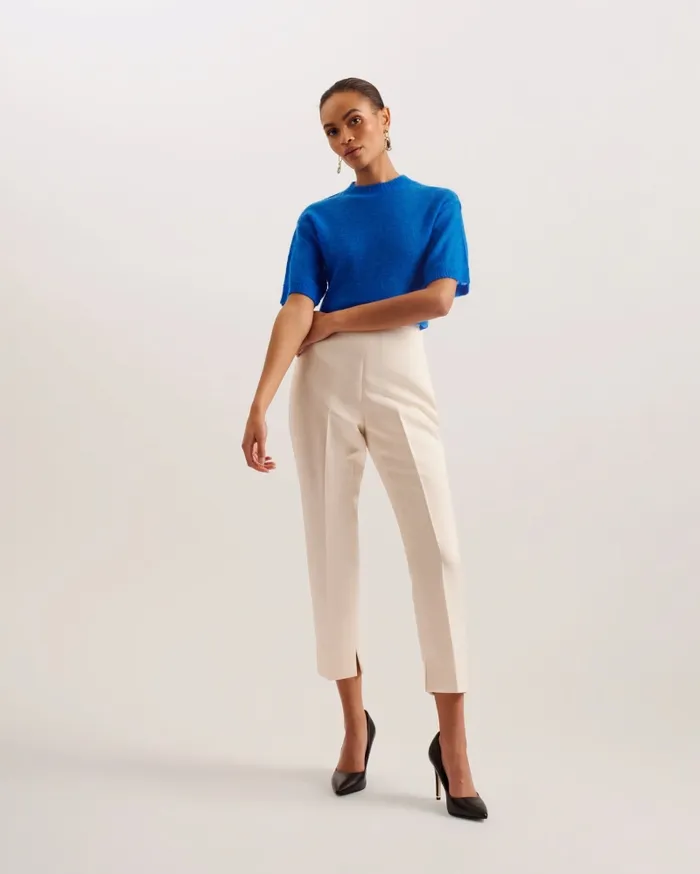 Women CHRISII 8211 Short Sleeve Mohair Knit Top Medium Blue Ted Baker Jumpers and Cardigans Women CHRISII 8211 Short Sleeve Mohair Knit Top Medium Blue Ted Baker Jumpers and Cardigans