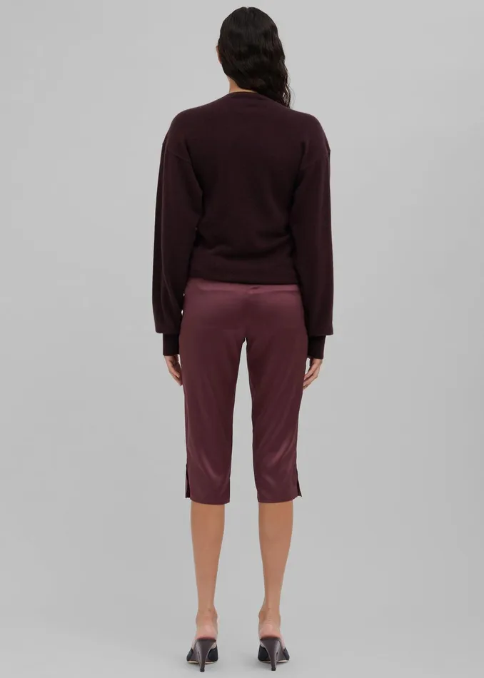 Women Christopher Esber Silk Pedal Pusher 8211 Mahogany The Frankie Shop Bottoms