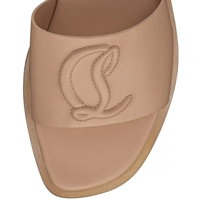 Women CL Mule Mules 8211 Calf Leather 8211 Leche Christian Louboutin Mules