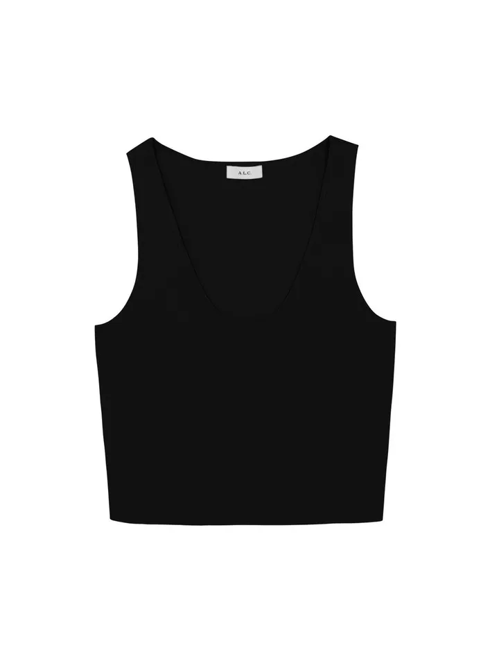 Women Cleo Compact Knit Top Black ALC Tops