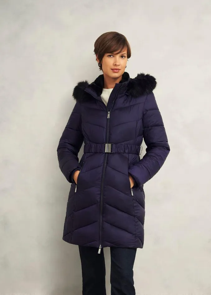 Women Coats and Jackets Hobbs Alis Puffer Navy