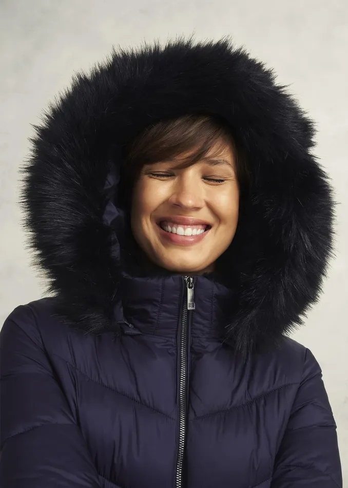 Women Coats and Jackets Hobbs Alis Puffer Navy