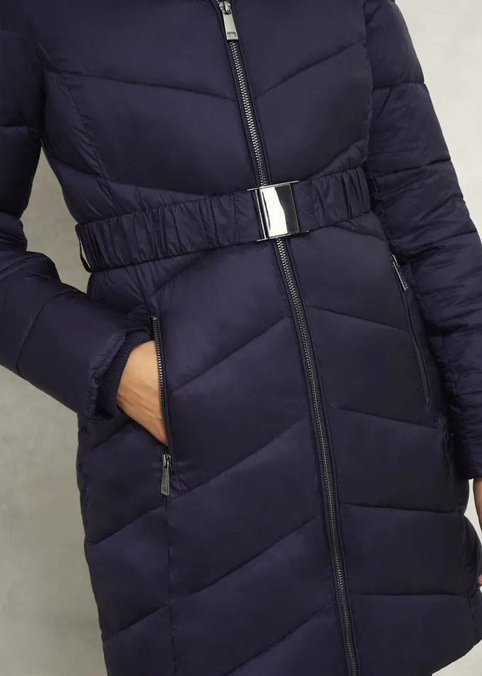 Women Coats and Jackets Hobbs Alis Puffer Navy