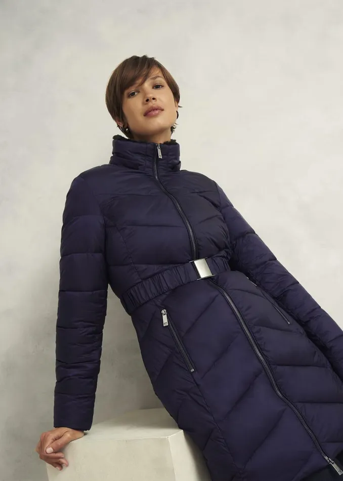 Women Coats and Jackets Hobbs Alis Puffer Navy