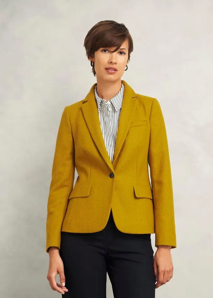 Women Coats and Jackets Hobbs Blake Wool Jacket Ochre