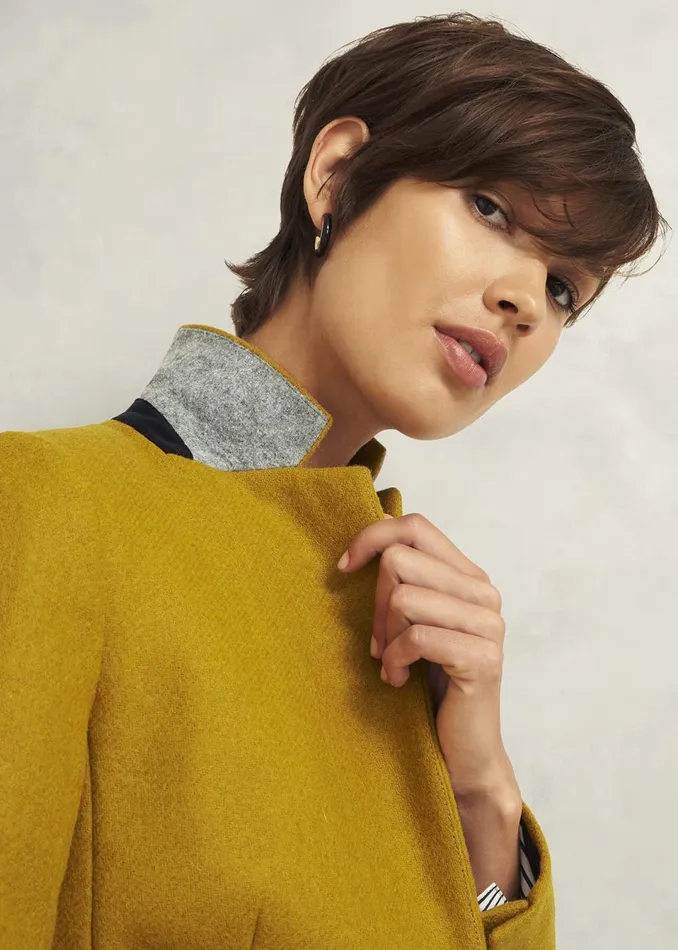 Women Coats and Jackets Hobbs Blake Wool Jacket Ochre