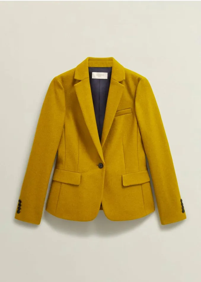 Women Coats and Jackets Hobbs Blake Wool Jacket Ochre