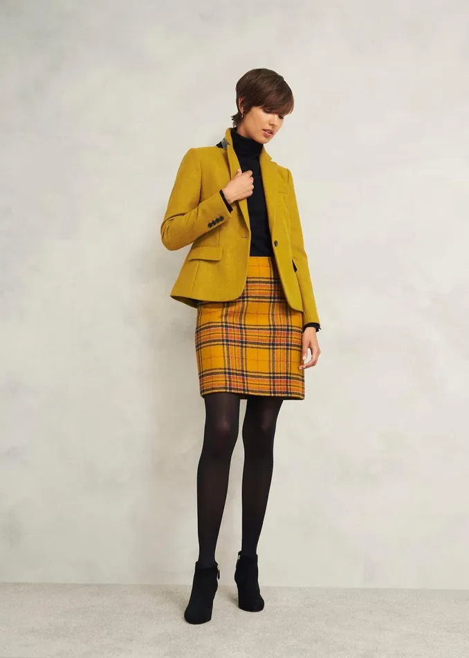 Women Coats and Jackets Hobbs Blake Wool Jacket Ochre
