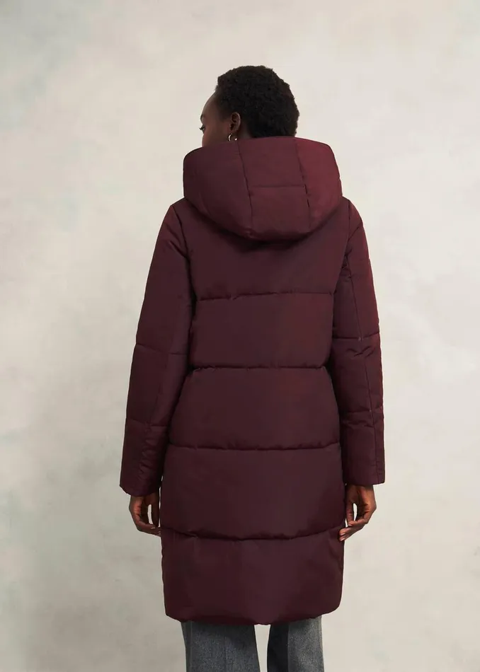 Women Coats and Jackets Hobbs Darla Puffer Wine