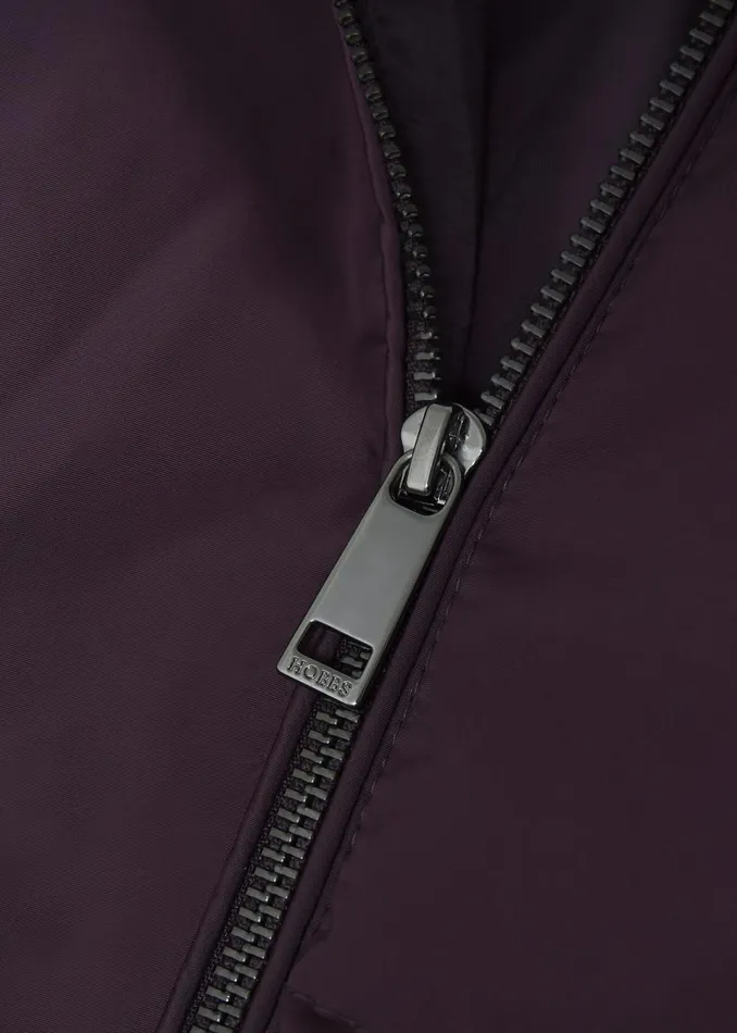 Women Coats and Jackets Hobbs Darla Puffer Wine