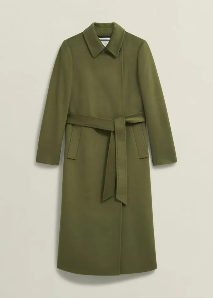 Women Coats and Jackets Hobbs Livia Wool Coat Kelp Green