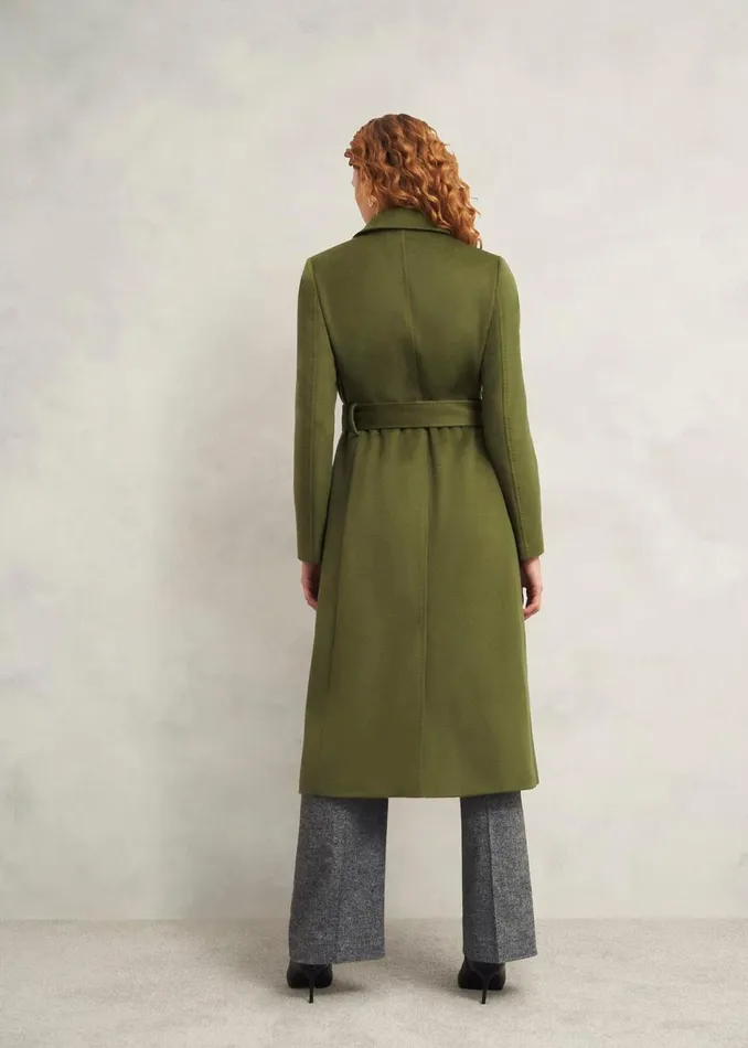 Women Coats and Jackets Hobbs Livia Wool Coat Kelp Green