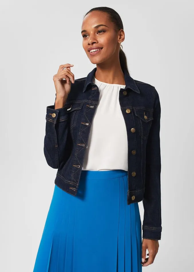 Women Coats and Jackets Hobbs Mariam Jacket Indigo