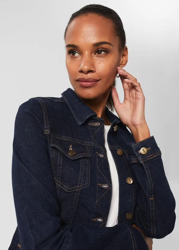 Women Coats and Jackets Hobbs Mariam Jacket Indigo