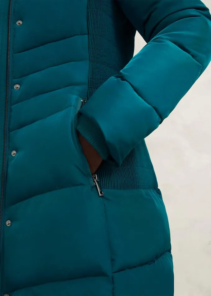 Women Coats and Jackets Hobbs Petite Jaymie Puffer Kyanite Green