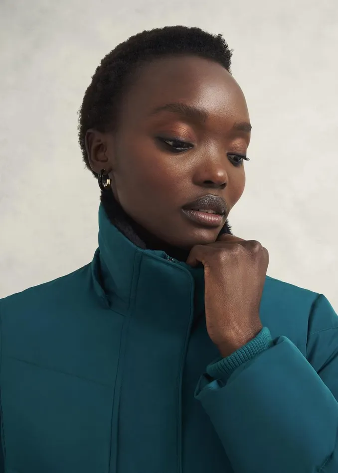 Women Coats and Jackets Hobbs Petite Jaymie Puffer Kyanite Green