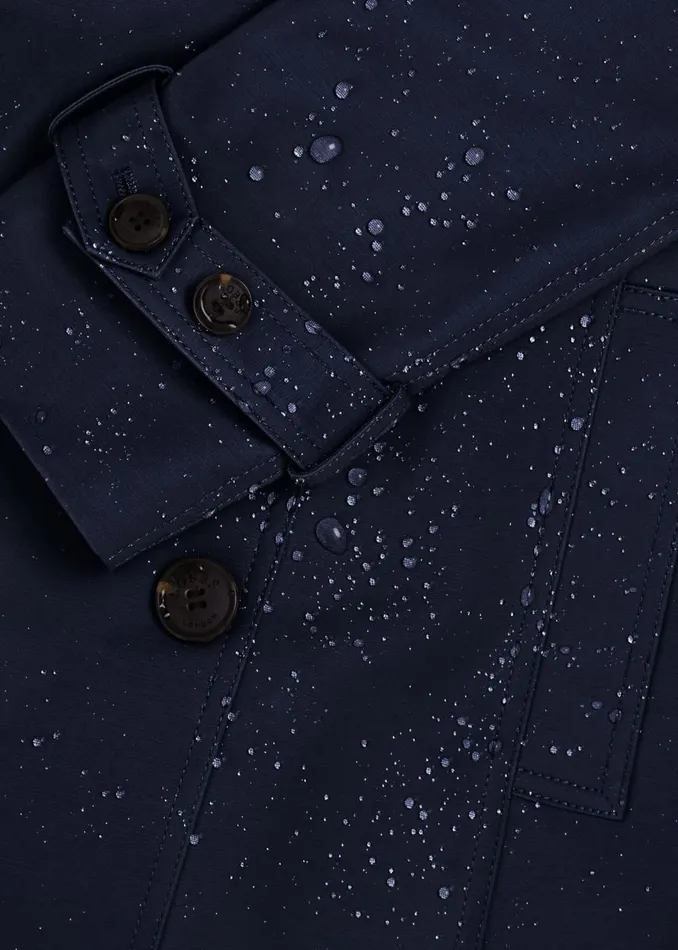 Women Coats and Jackets Hobbs Saskia Shower Resistant Trench Coat Navy
