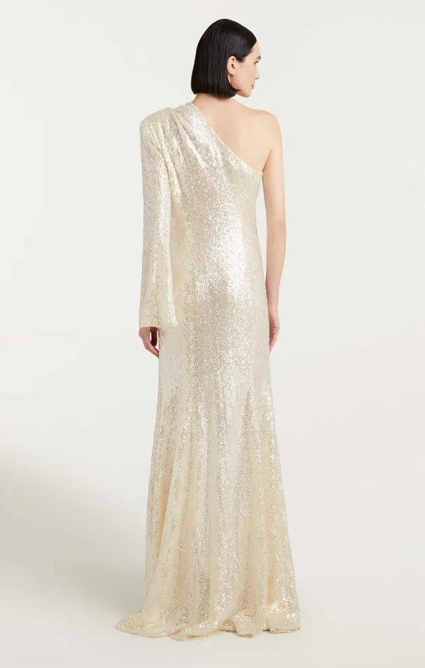 Women Cocktail and Evening Cinq Sept Angeline Gown Alabaster