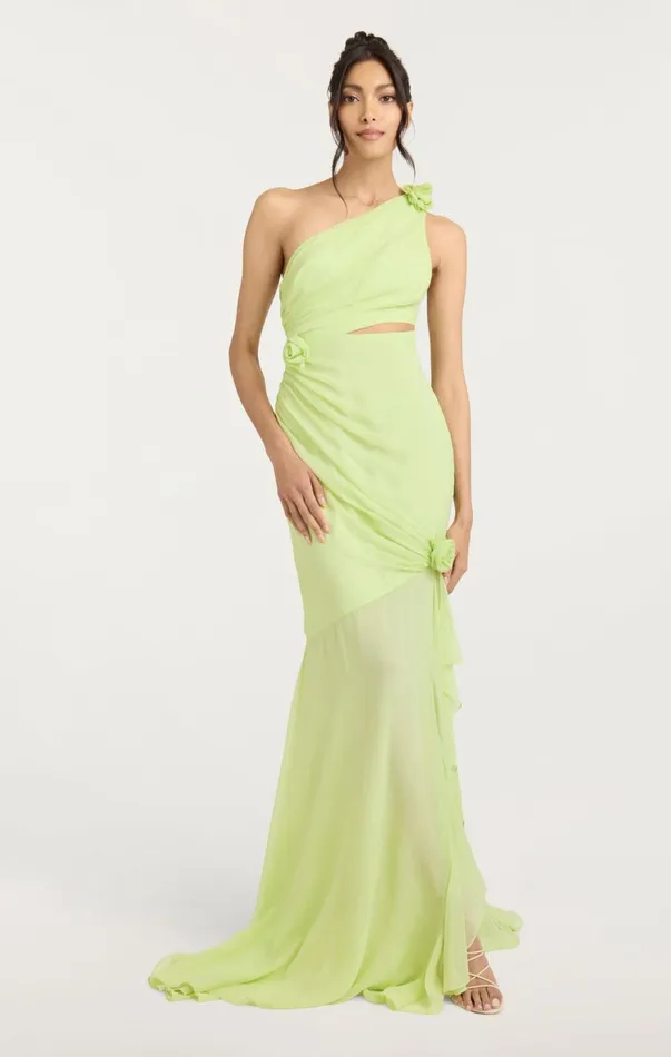Women Cocktail and Evening Cinq Sept Kaleb Gown Pistachio