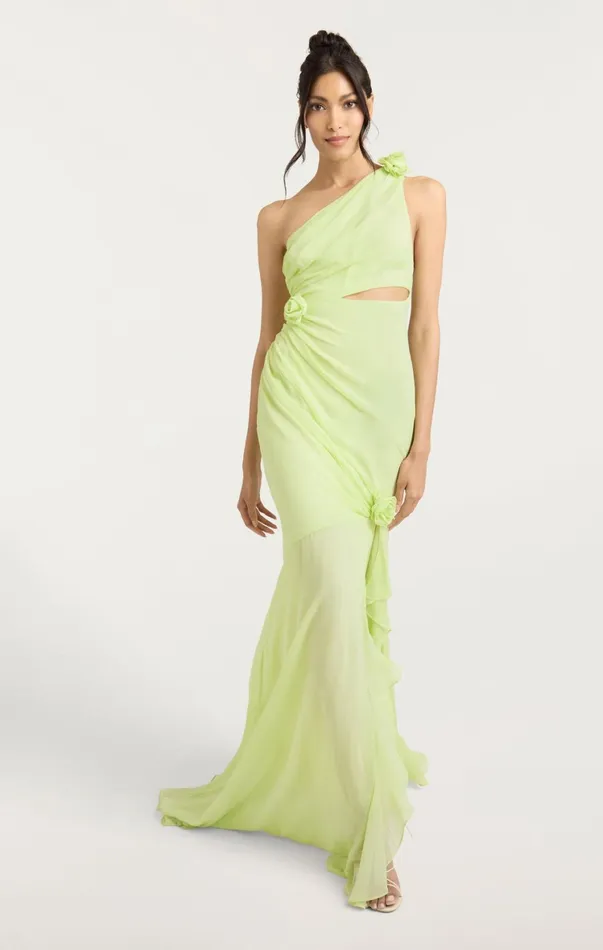 Women Cocktail and Evening Cinq Sept Kaleb Gown Pistachio