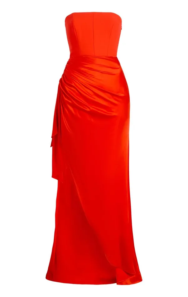 Women Cocktail and Evening Cinq Sept Rania Gown Deep Tangelo