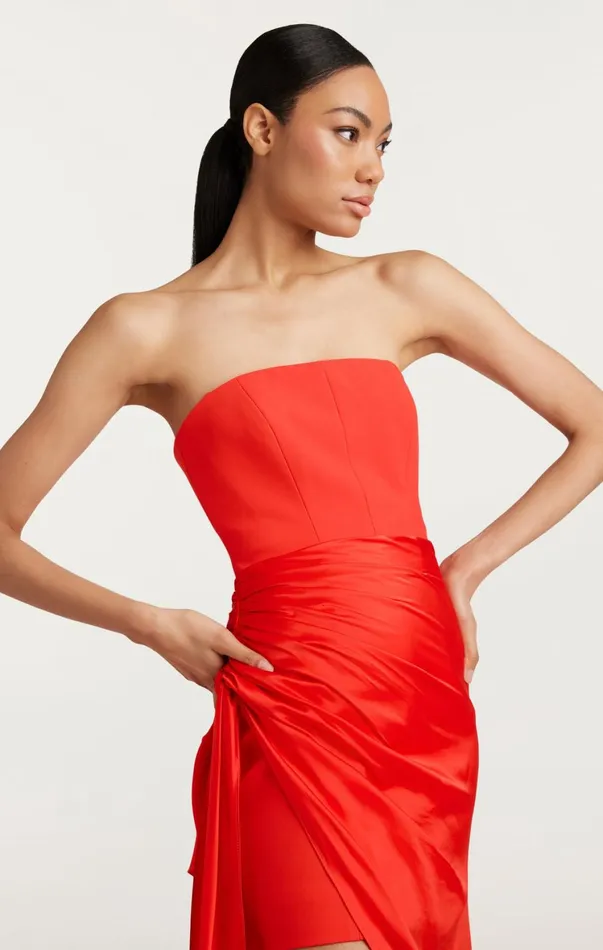 Women Cocktail and Evening Cinq Sept Rania Gown Deep Tangelo