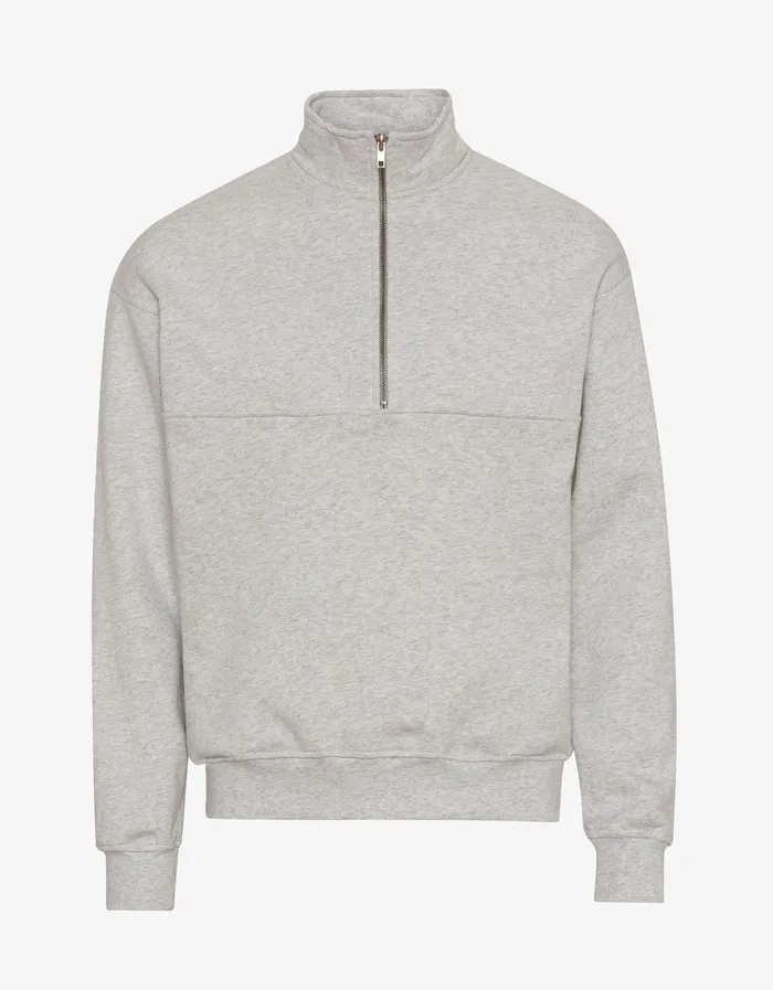 Women Colorfulstandard Organic Quarter Zip 8211 Heather Grey Quarter Zips