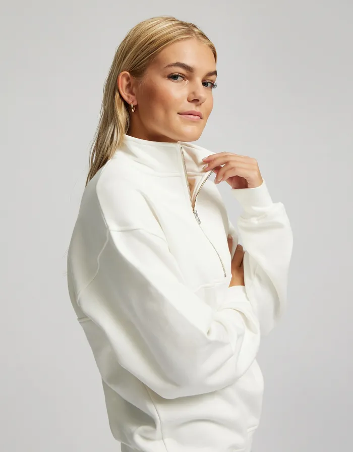 Women Colorfulstandard Organic Quarter Zip 8211 Heather Grey Quarter Zips