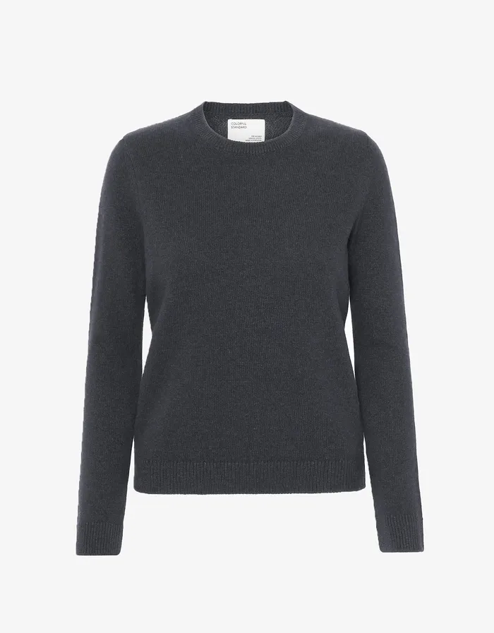 Women Colorfulstandard Women Classic Merino Wool Crew 8211 Lava Grey Knit Sweaters
