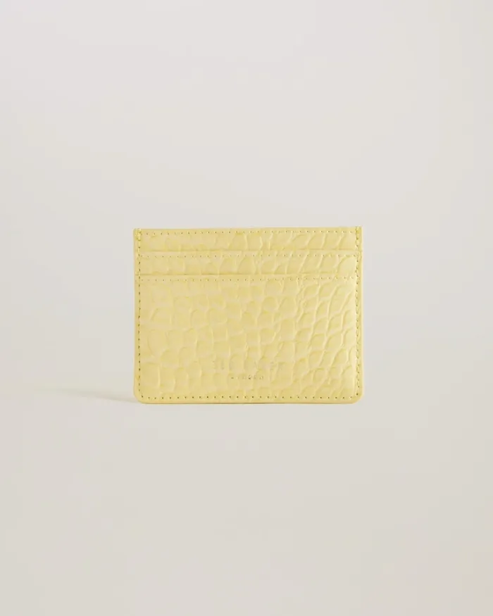 Women COLY 8211 Glossy Croc Effect Card Holder Light Yellow Ted Baker Purses and Cardholders Women COLY 8211 Glossy Croc Effect Card Holder Light Yellow Ted Baker Purses and Cardholders