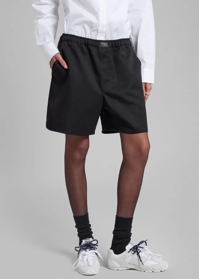Women Coperni Boxer Shorts 8211 Black The Frankie Shop Bottoms